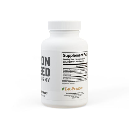 Turmeric with BioPerine® (Black Pepper Fruit Extract) Supplement (60 Capsules)