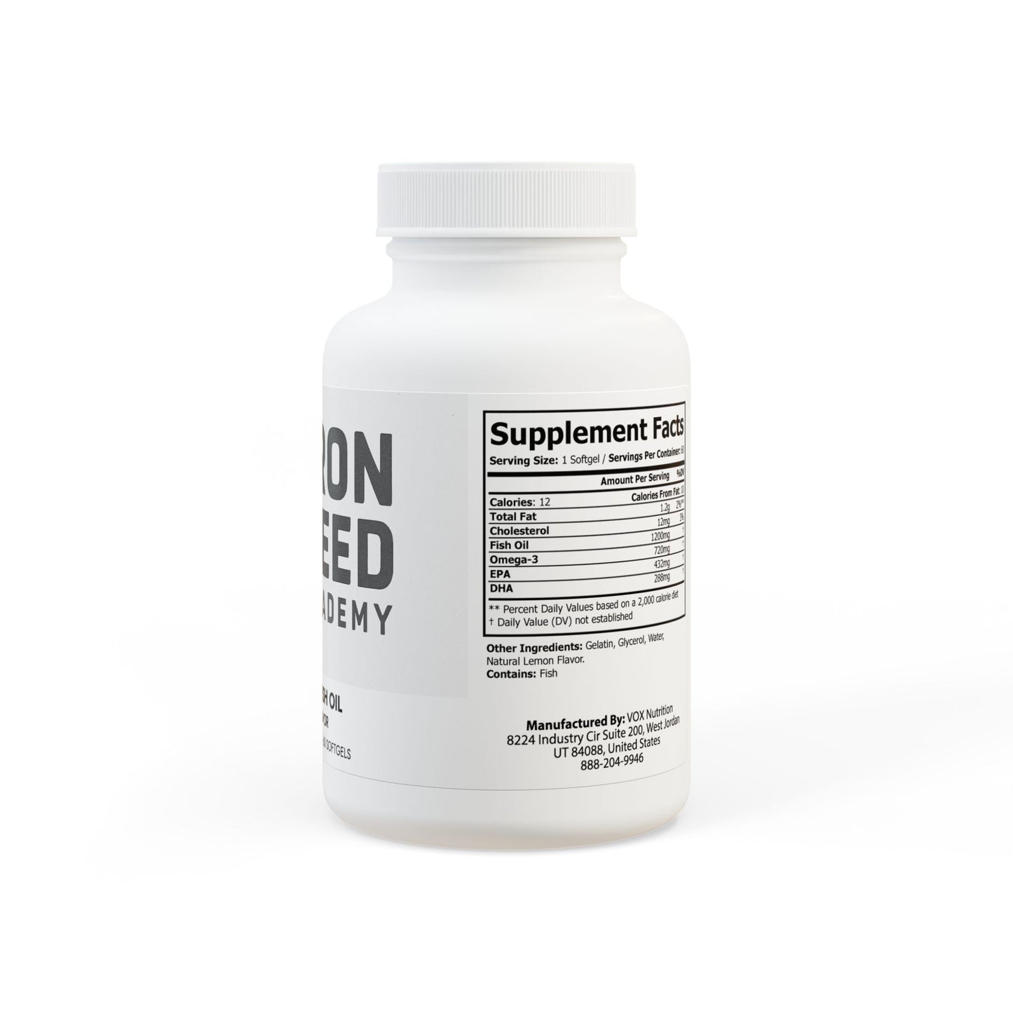 Omega 3 Fish Oil Supplement (60 Softgels)